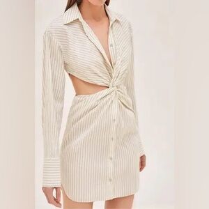 Alexis - Virgo Mini Striped Shirt Dress